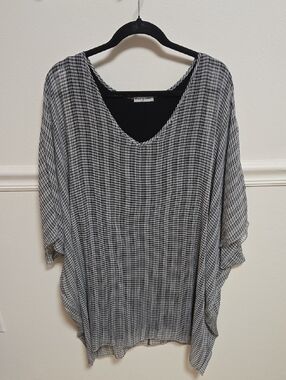 cha cha vente Black & White Checked Tunic
